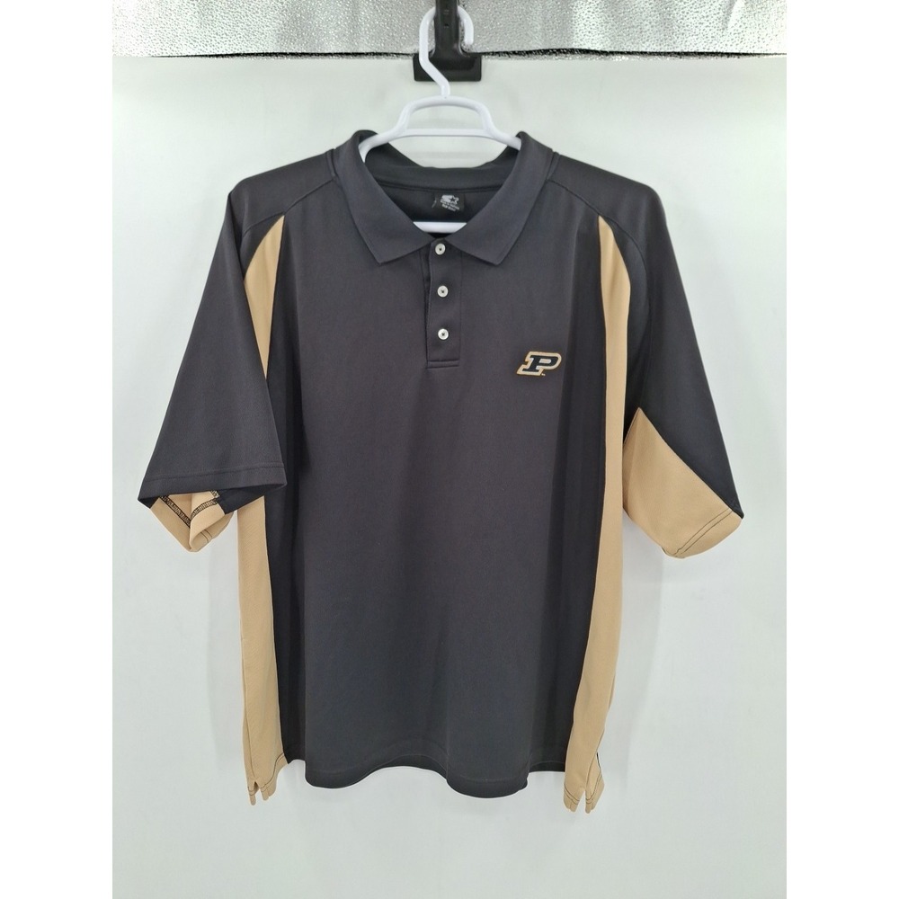 STARTER Black and Tan Purdue Polo Shirt